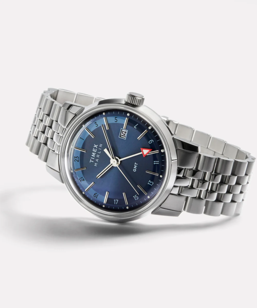 Marlin® Quartz GMT 40mm Stainless Steel Bracelet Watch - Image 6