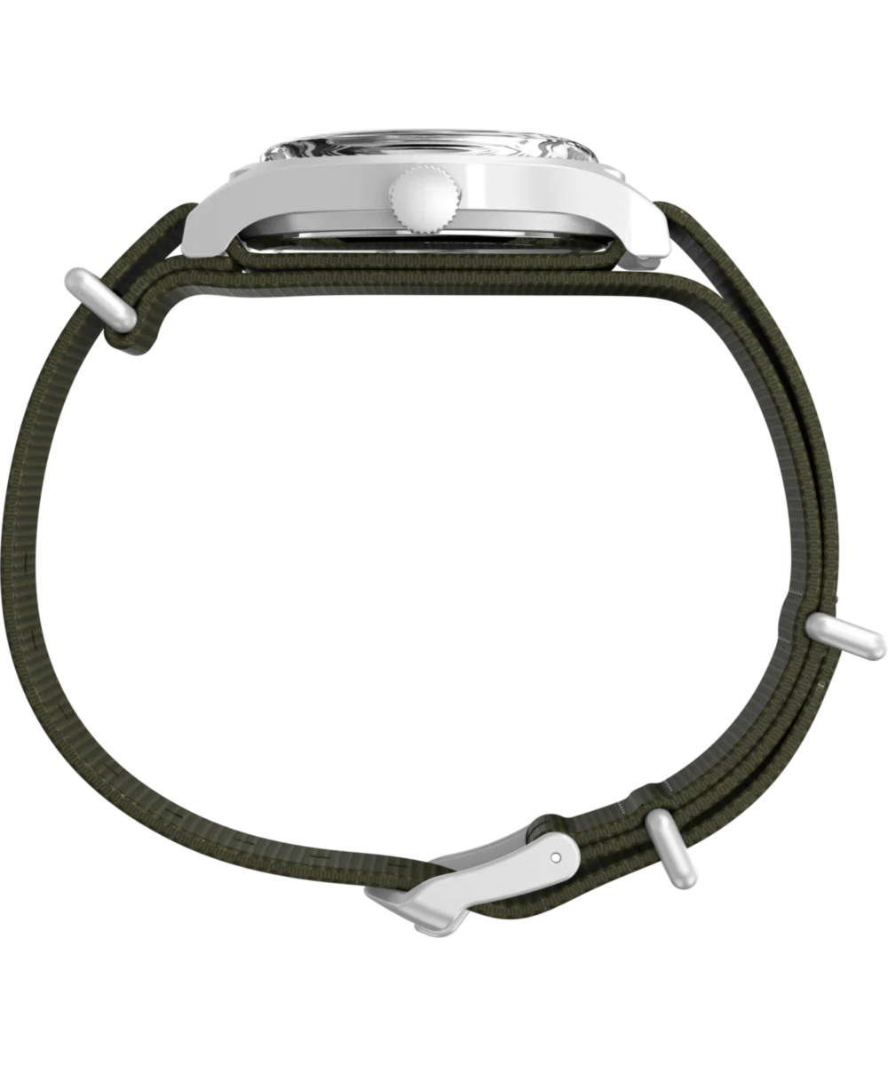 MK1® Hand-Wound 36mm Fabric Strap Watch - Image 4