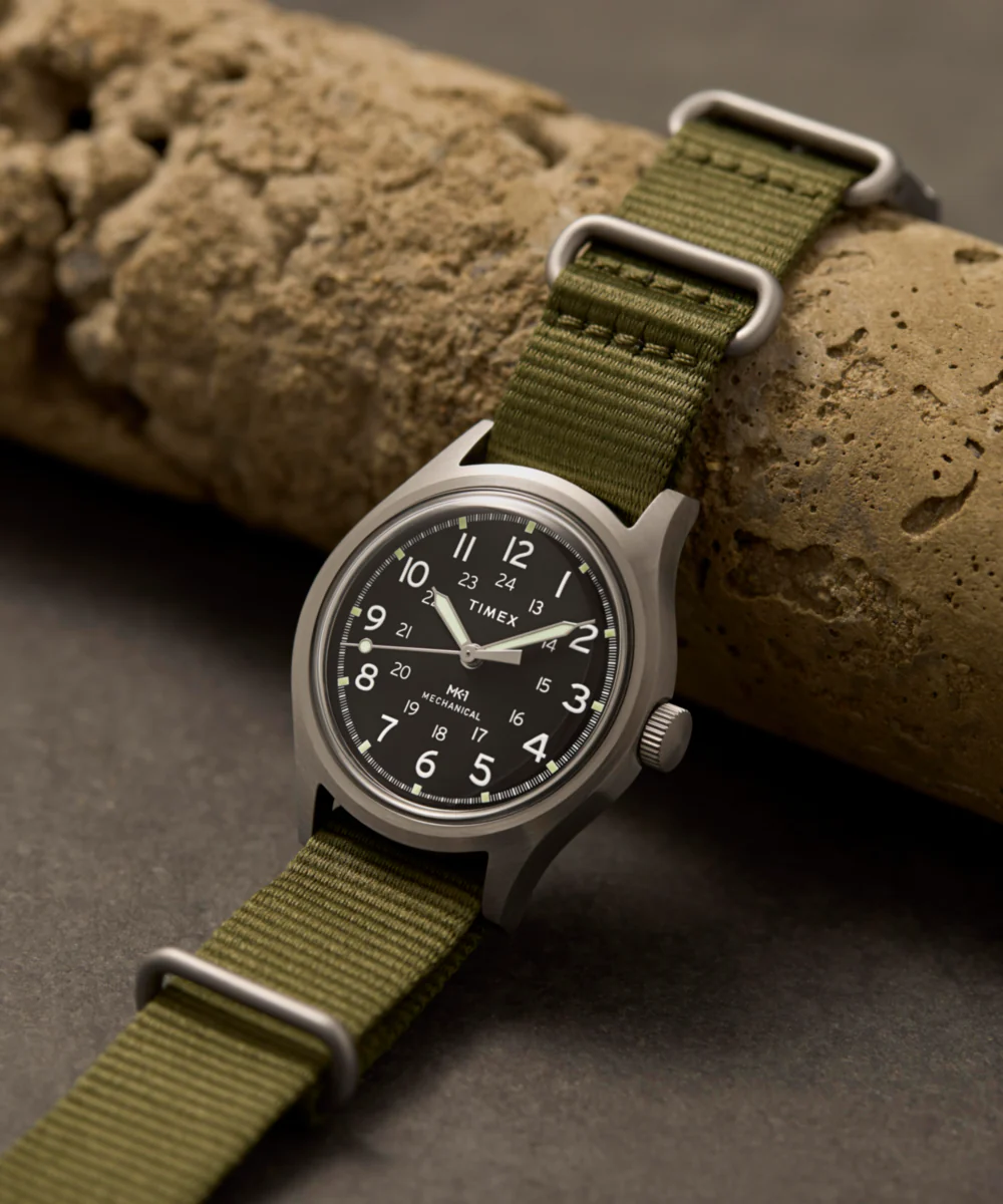 MK1® Hand-Wound 36mm Fabric Strap Watch - Image 8