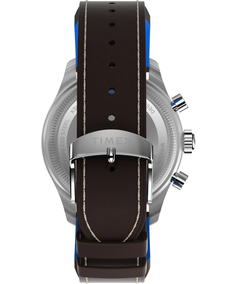 Pan Am® x Timex Fly-Back Chronograph 43mm Leather Strap Watch - Image 3