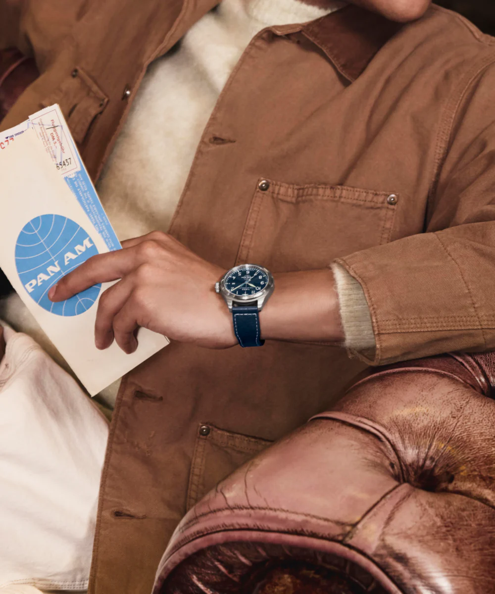 Pan Am® x Timex Waterbury Automatic Ace 41mm Leather Strap Watch - Image 3