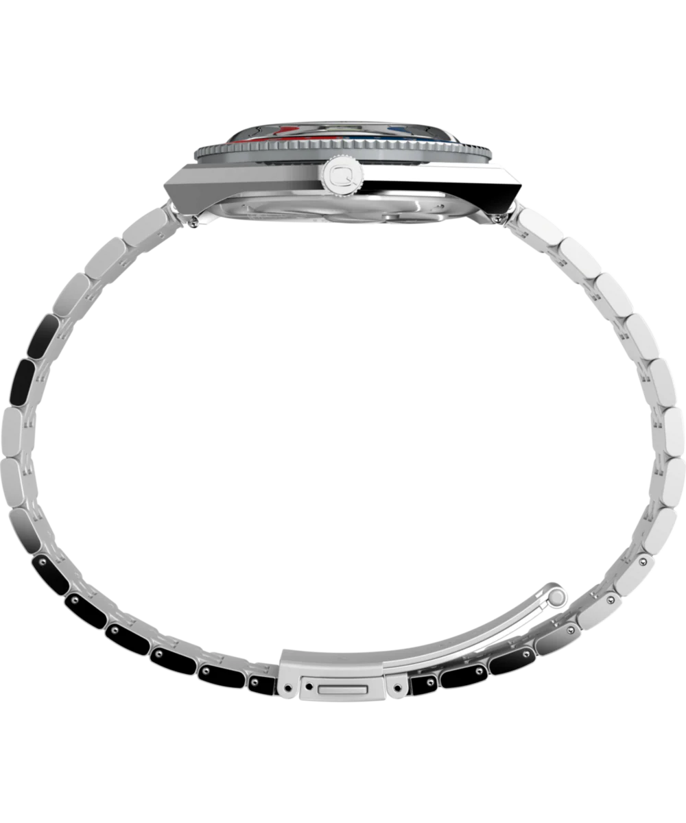 Peanuts® x Q Timex® GMT 38mm Stainless Steel Bracelet Watch - Image 3