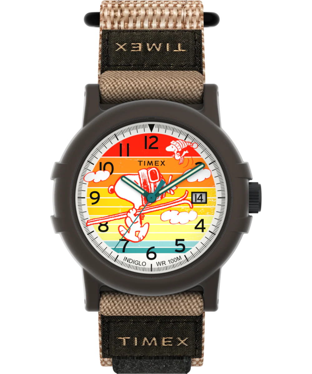 Peanuts® x Timex Camper Ski 38mm Fabric Strap Watch