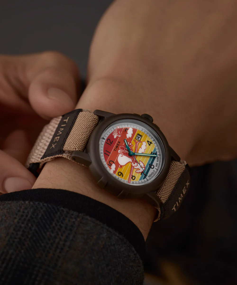 Peanuts® x Timex Camper Ski 38mm Fabric Strap Watch - Image 6