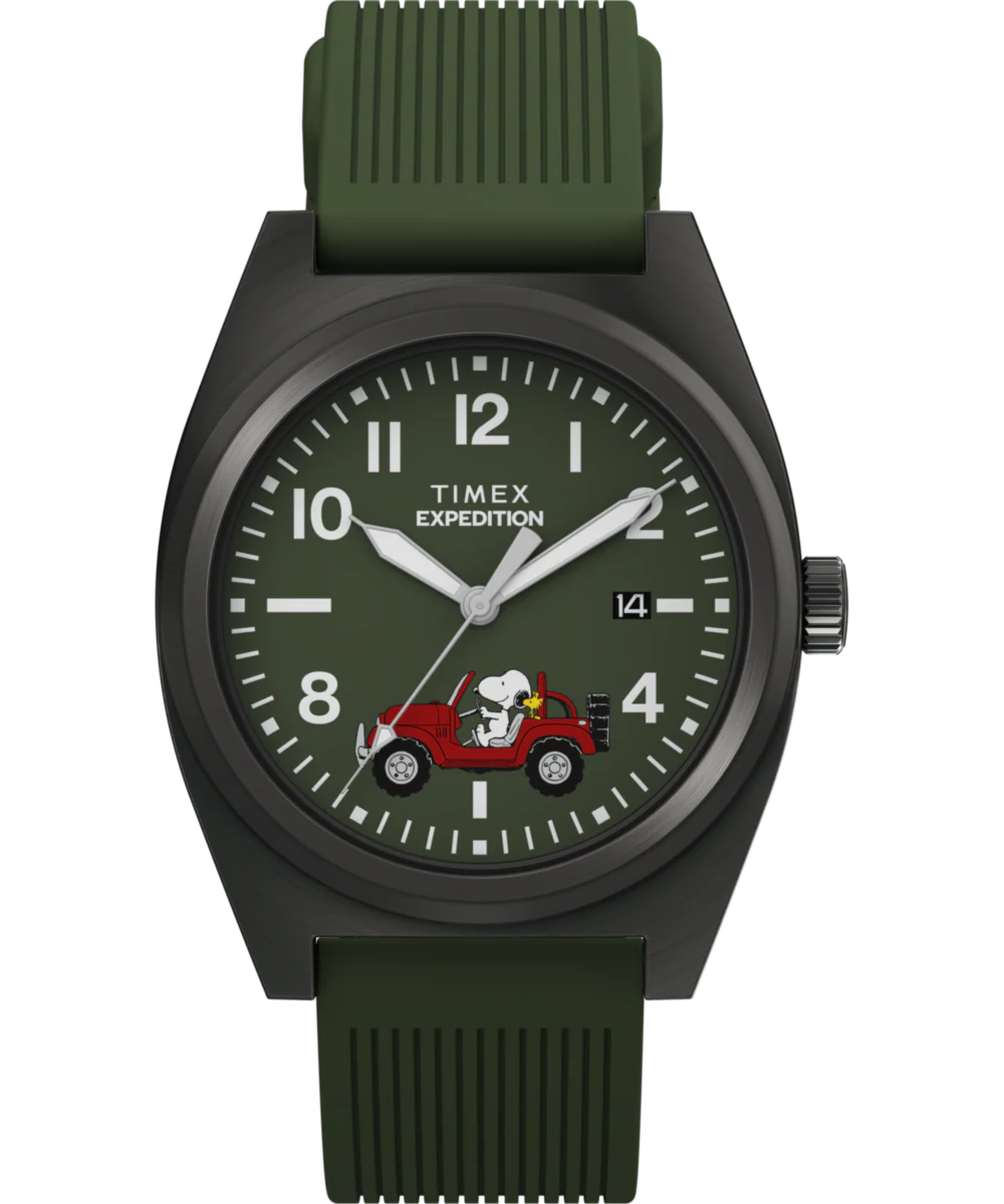 Peanuts® x Timex Expedition Snoopy Road Trip 39mm Silicone Strap Watch