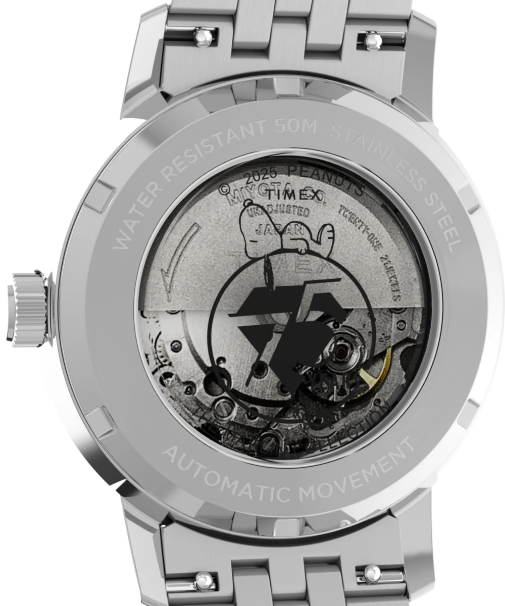 Peanuts® x Timex  Marlin® Automatic 75th Anniversary 40mm Stainless Steel Bracelet Watch - Image 5