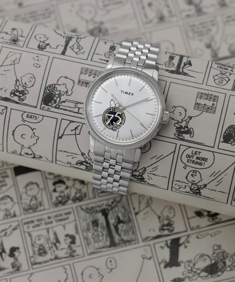 Peanuts® x Timex  Marlin® Automatic 75th Anniversary 40mm Stainless Steel Bracelet Watch - Image 7
