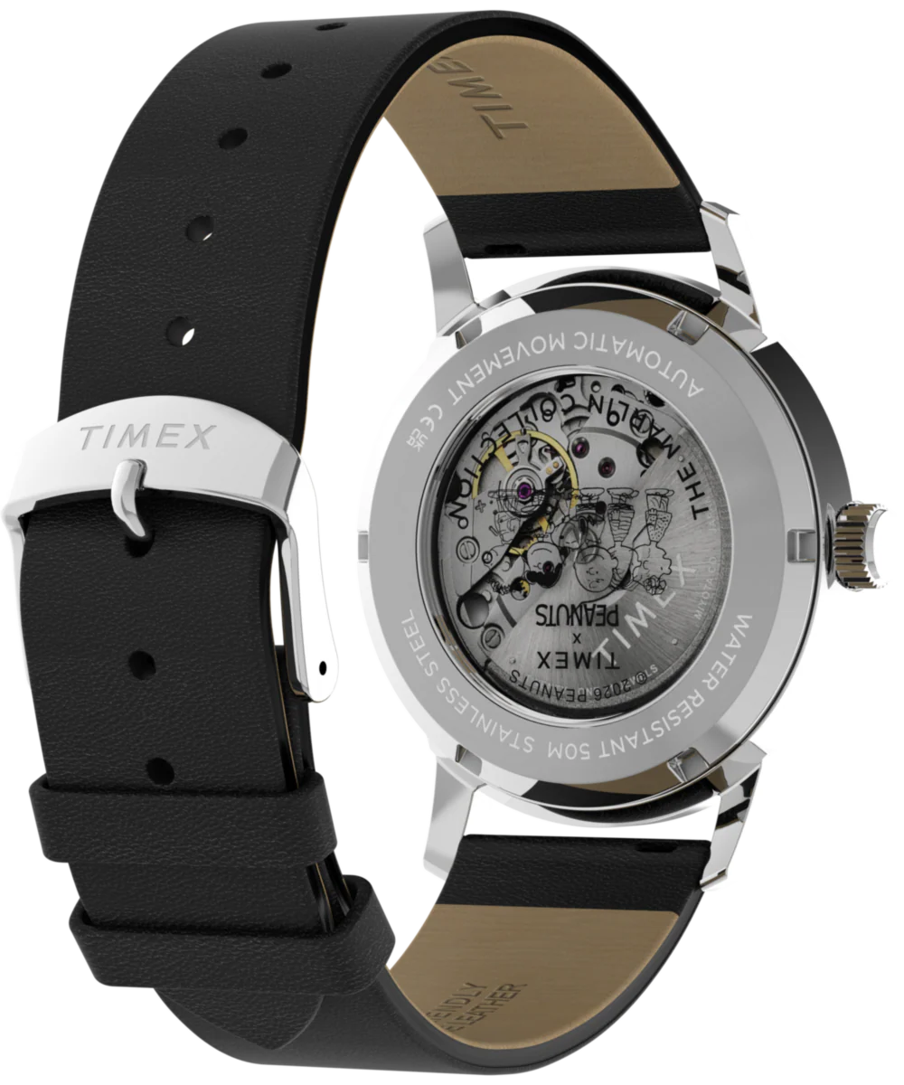 Peanuts® x Timex Marlin® Automatic Americana 40mm Leather Strap Watch - Image 6