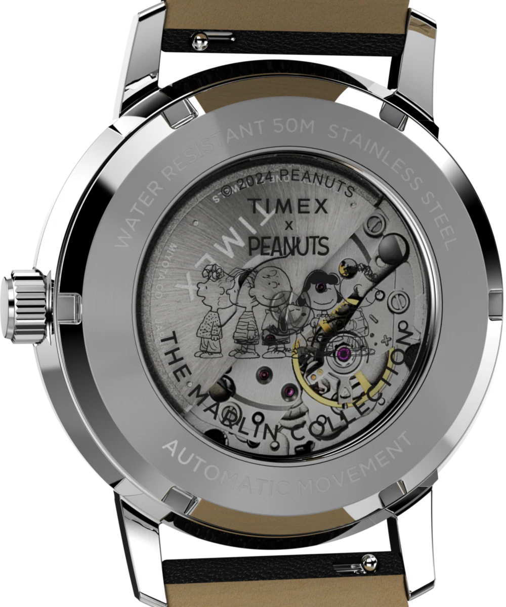 Peanuts® x Timex Marlin® Automatic Saxophonist 40mm Leather Strap Watch - Image 5