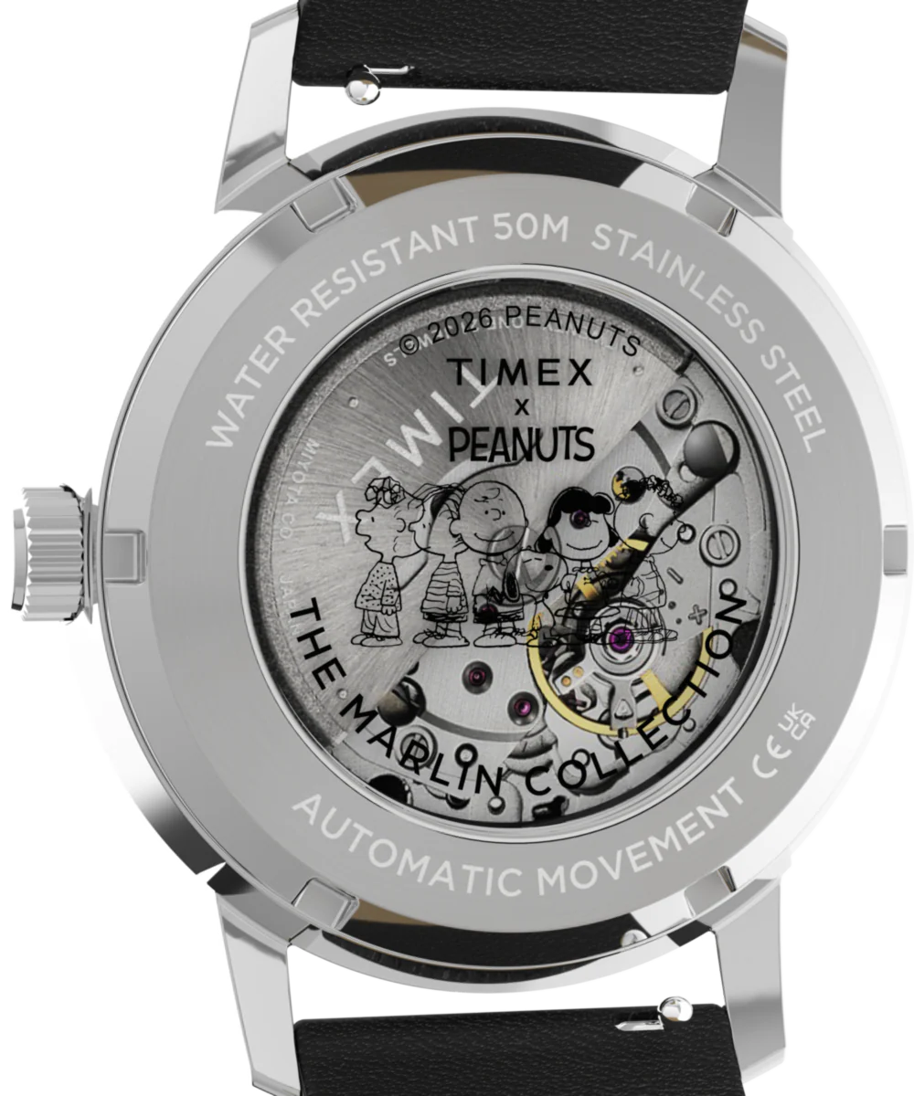 Peanuts® x Timex Marlin® Automatic Soccer 40mm Leather Strap Watch - Image 5