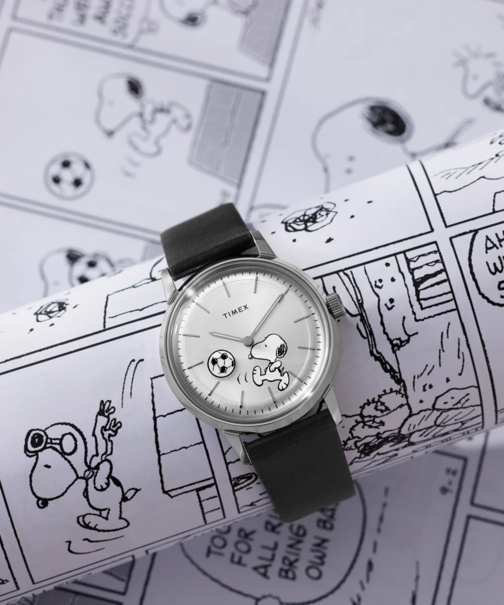 Peanuts® x Timex Marlin® Automatic Soccer 40mm Leather Strap Watch - Image 7