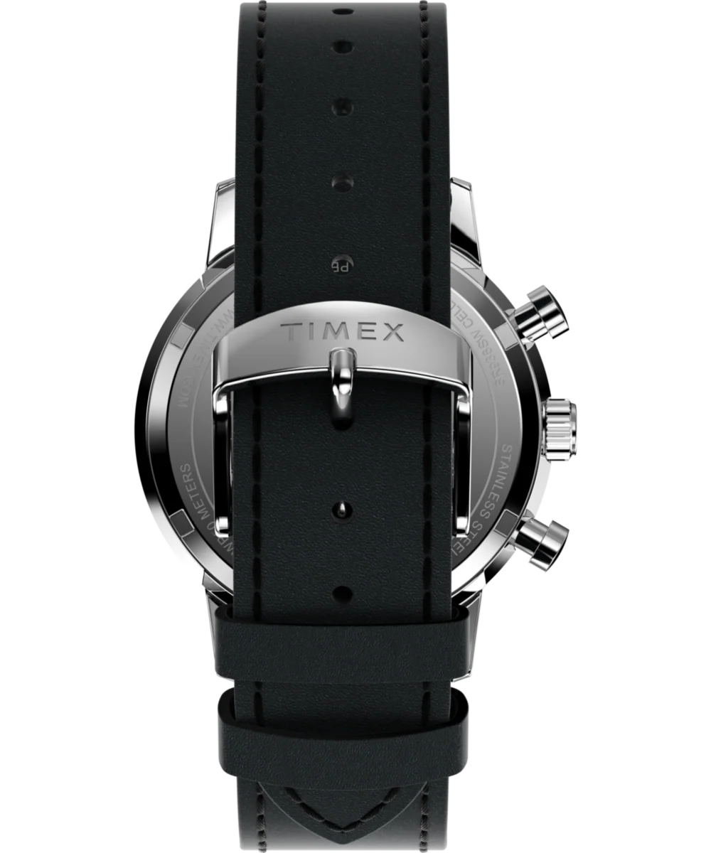 Peanuts® x Timex Marlin® Chronograph Joe Cool 40mm Leather Strap Watch - Image 4