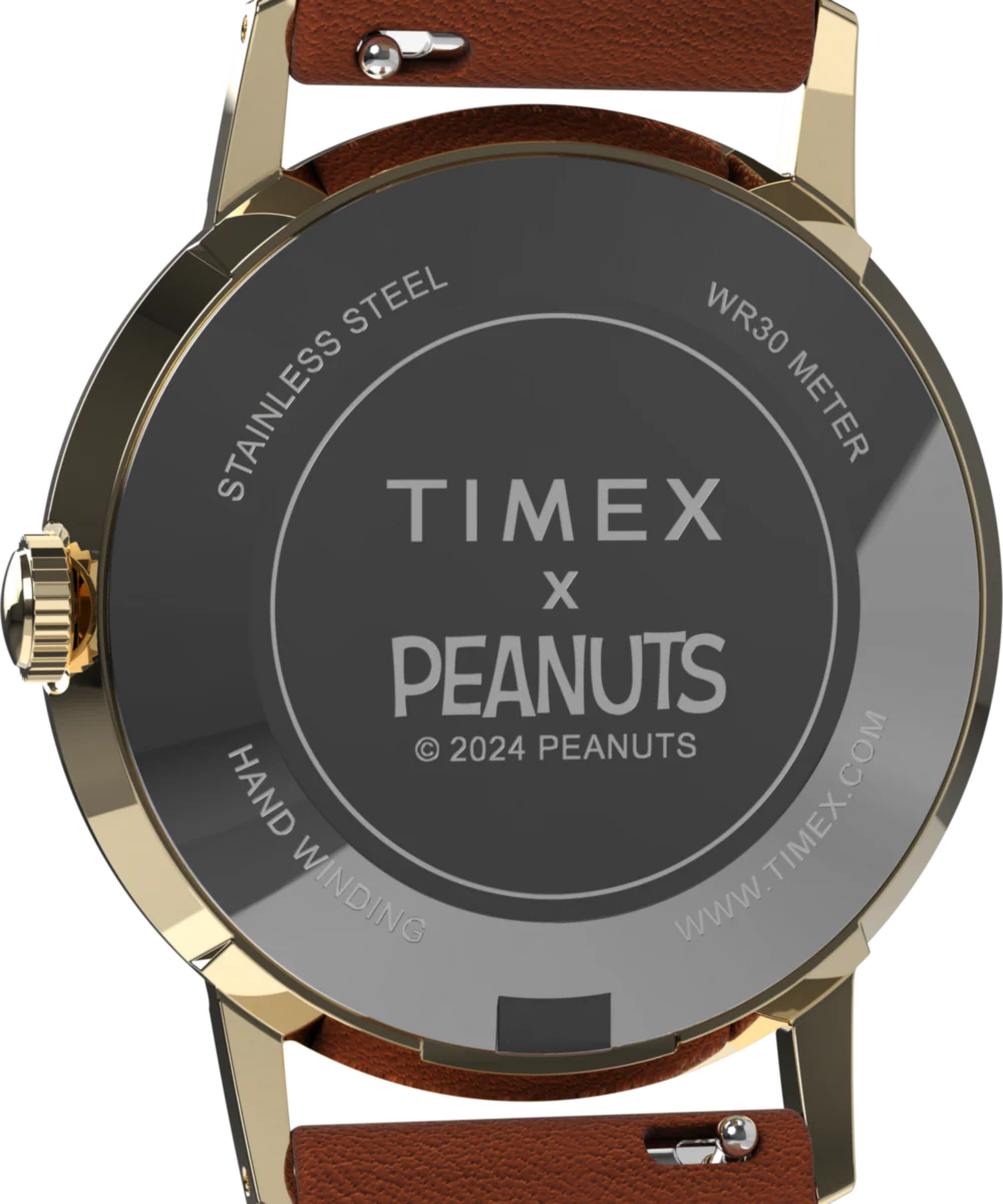 Peanuts® x Timex Marlin® Hand-Wound Snoopy Tennis 34mm Leather Strap Watch - Image 4