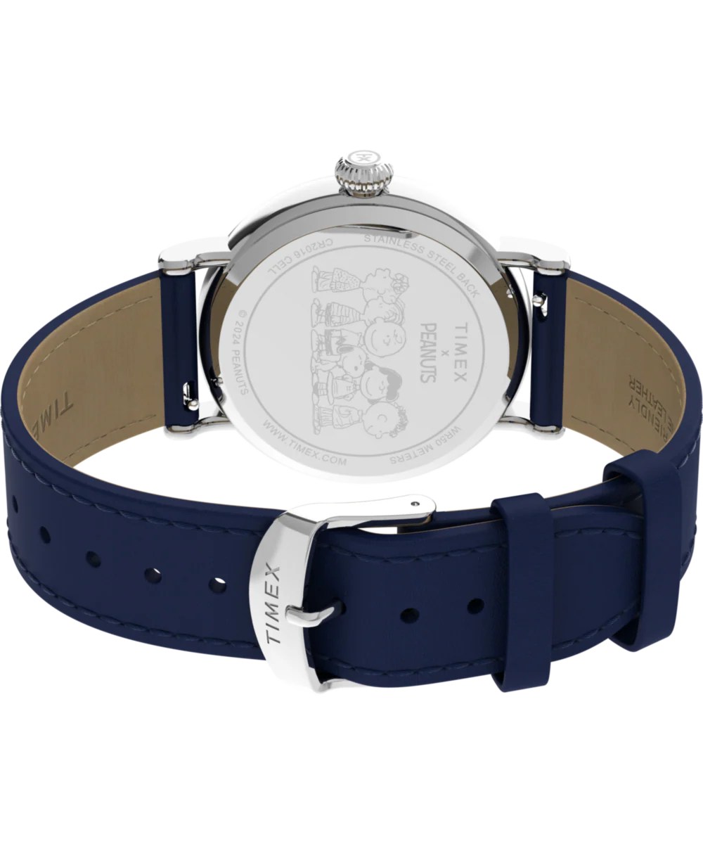 Peanuts® x Timex Standard Pumpkin Patch 40mm Leather Strap Watch - Image 5