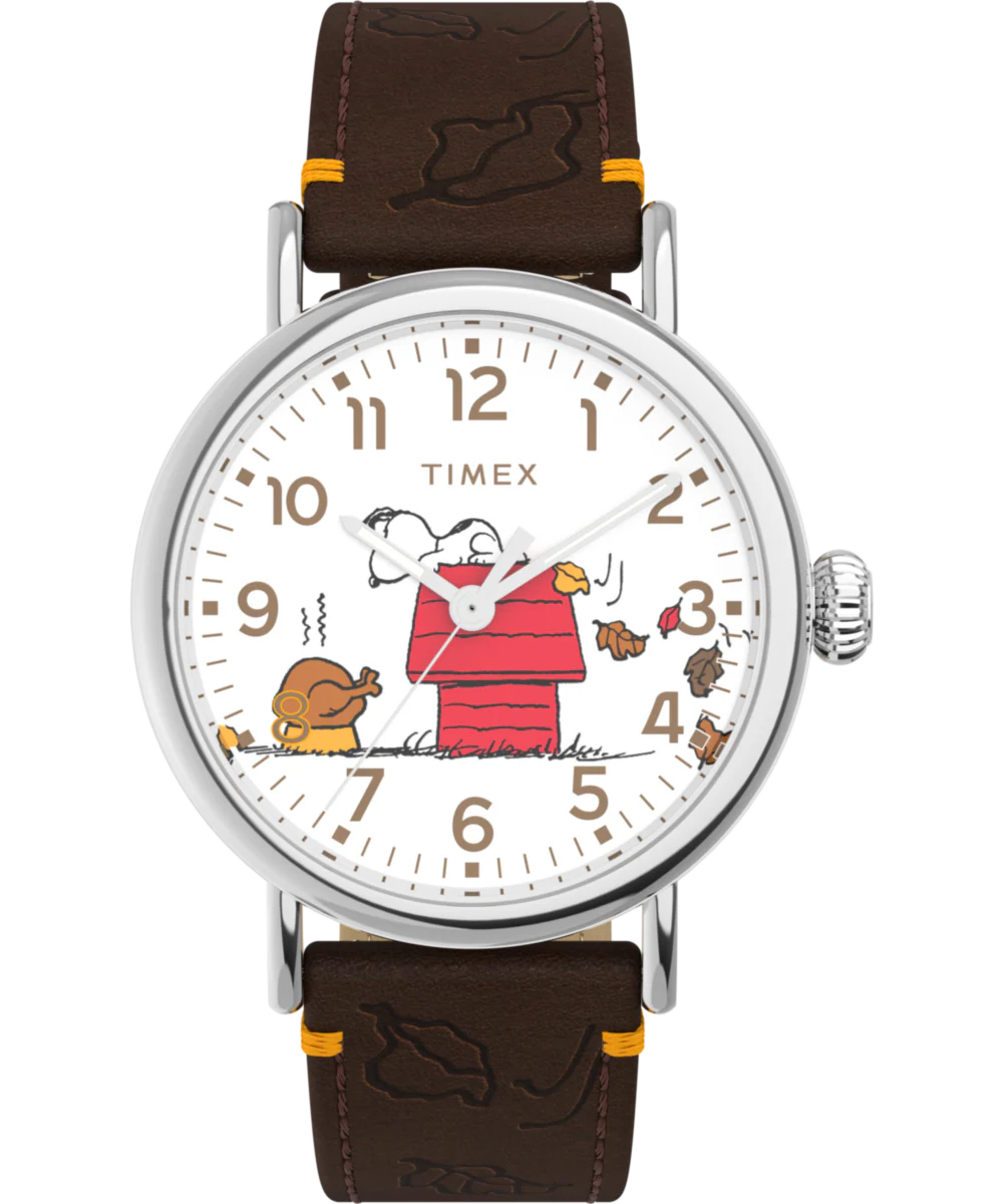 Peanuts® x Timex Standard Thanksgiving 40mm Leather Strap Watch