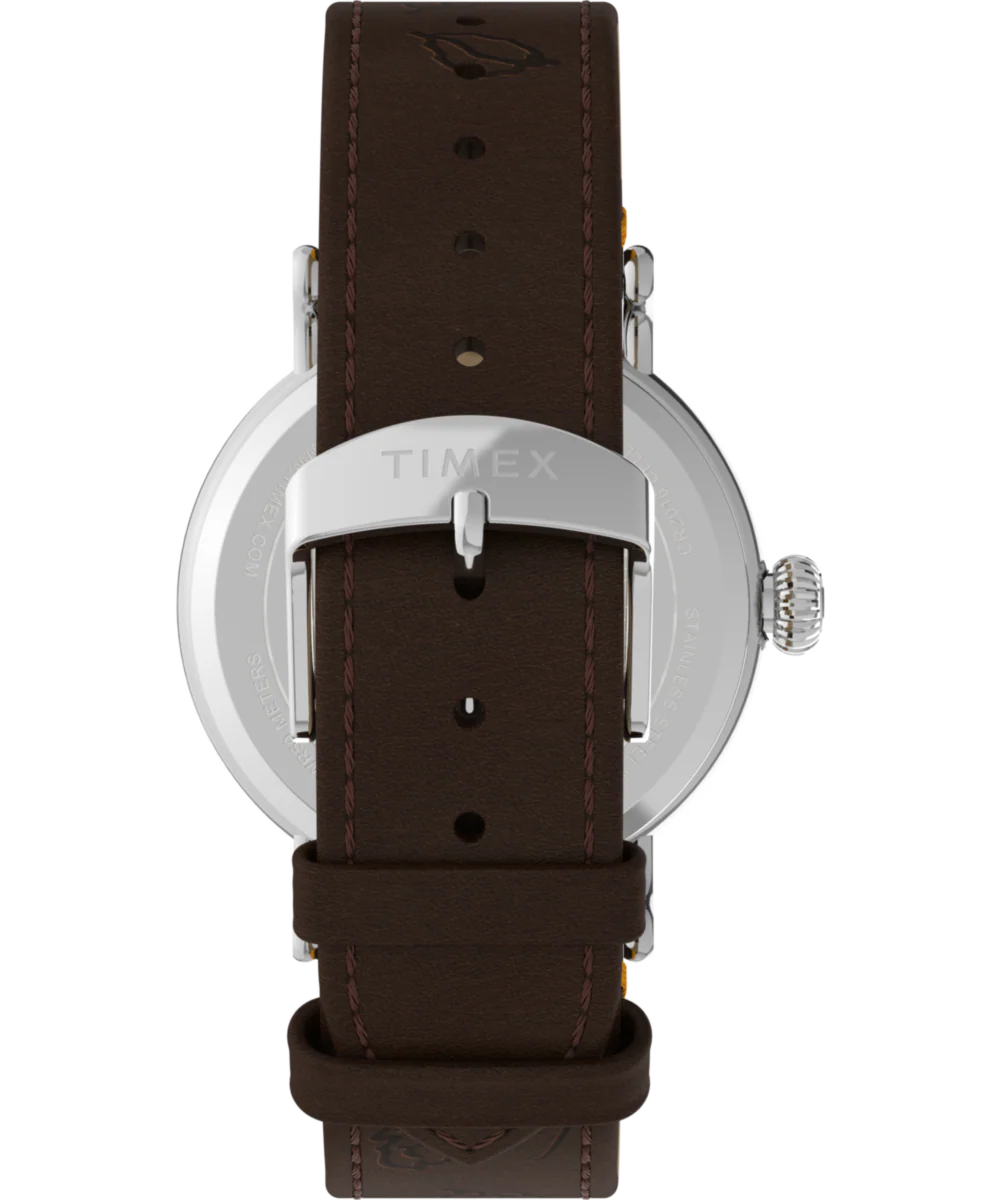 Peanuts® x Timex Standard Thanksgiving 40mm Leather Strap Watch - Image 4
