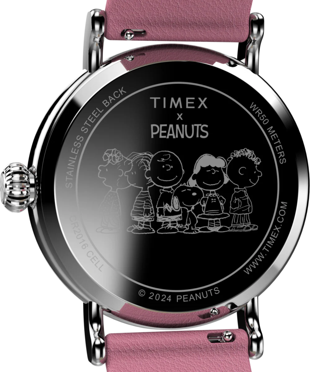 Peanuts x Timex Standard Valentine's 40mm Leather Strap Watch - Image 4