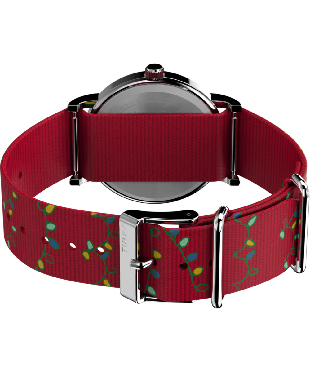 Peanuts® x Timex Weekender Holiday 38mm Fabric Strap Watch - Image 5