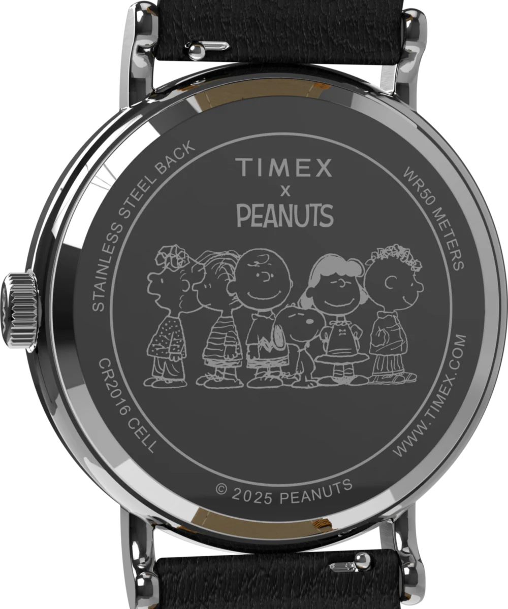 Peanuts® x Timex Weekender Pumpkin Dial 40mm Leather Strap Watch - Image 4