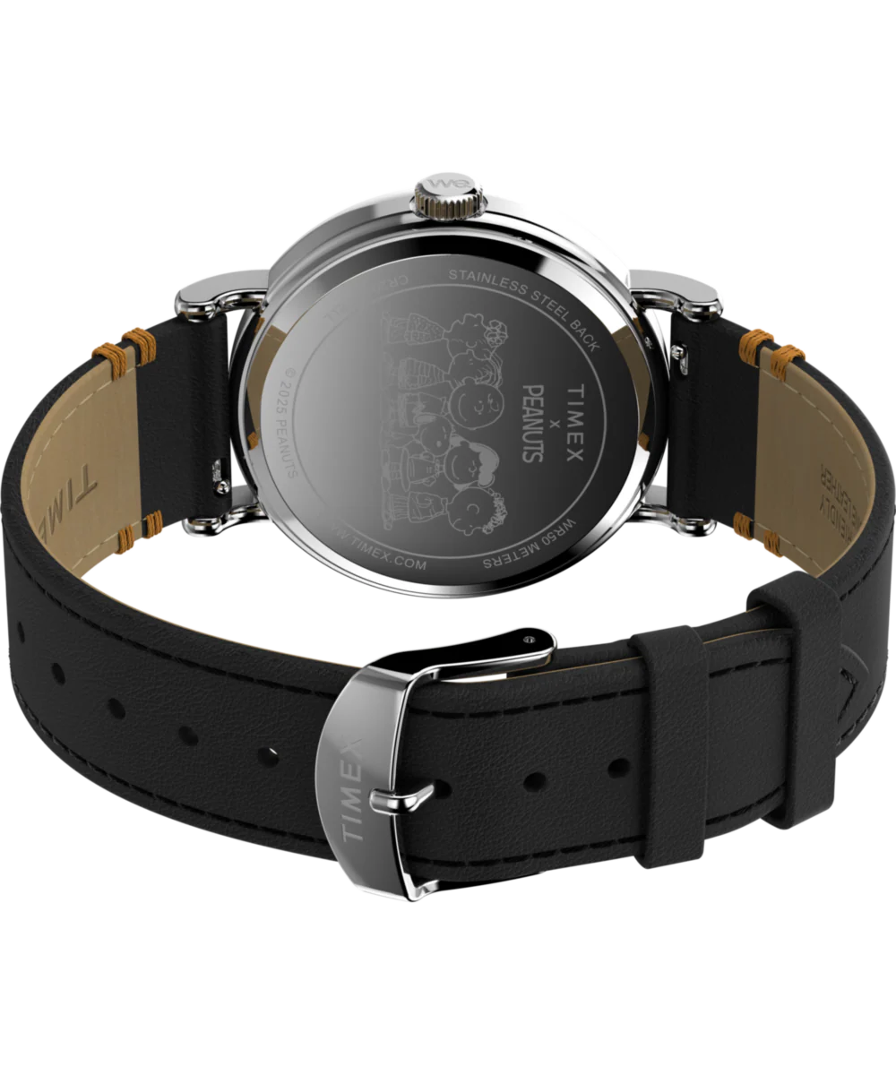 Peanuts® x Timex Weekender Pumpkin Dial 40mm Leather Strap Watch - Image 5