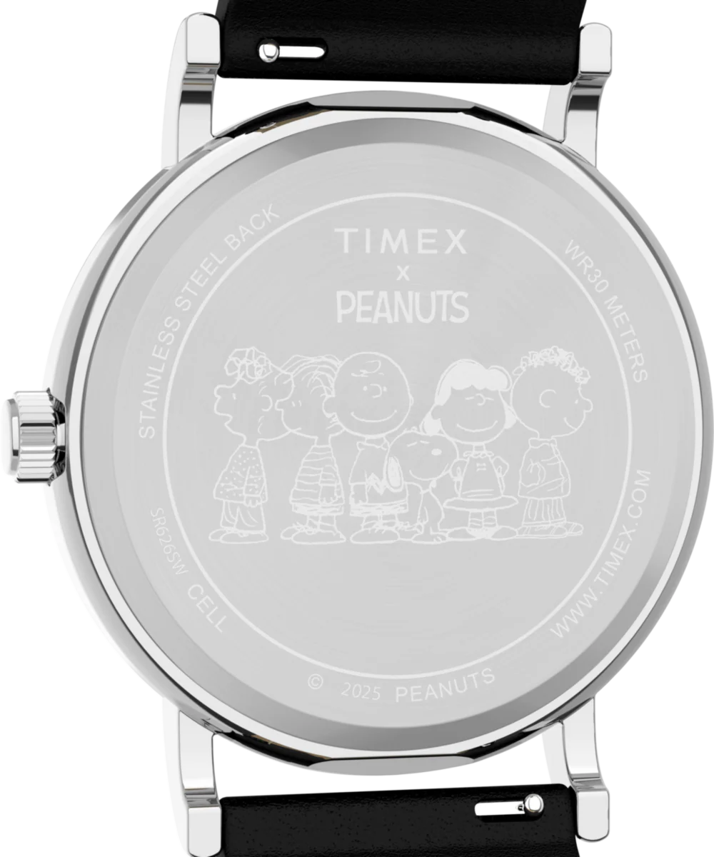Peanuts® x Timex Weekender Snoopy Dancing 38mm Leather Strap Watch - Image 4
