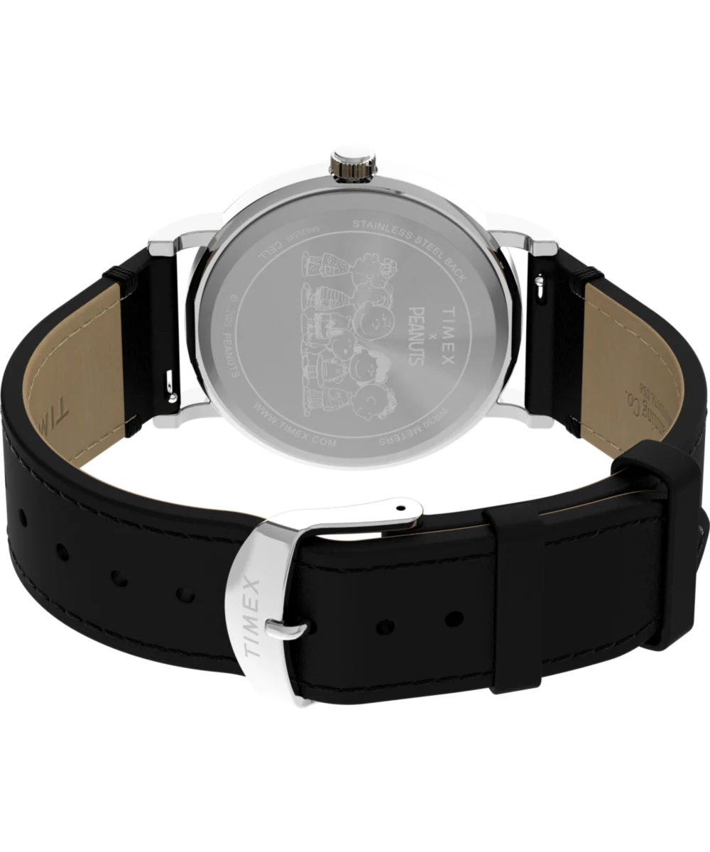 Peanuts® x Timex Weekender Snoopy Dancing 38mm Leather Strap Watch - Image 5