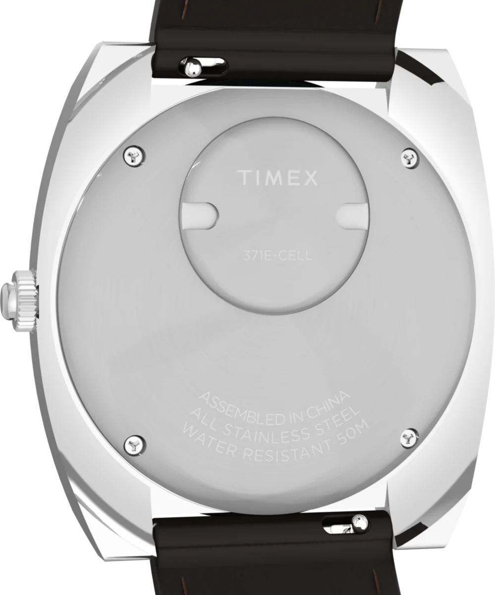 Q Timex® 1972 World Time 39mm Leather Strap Watch - Image 4
