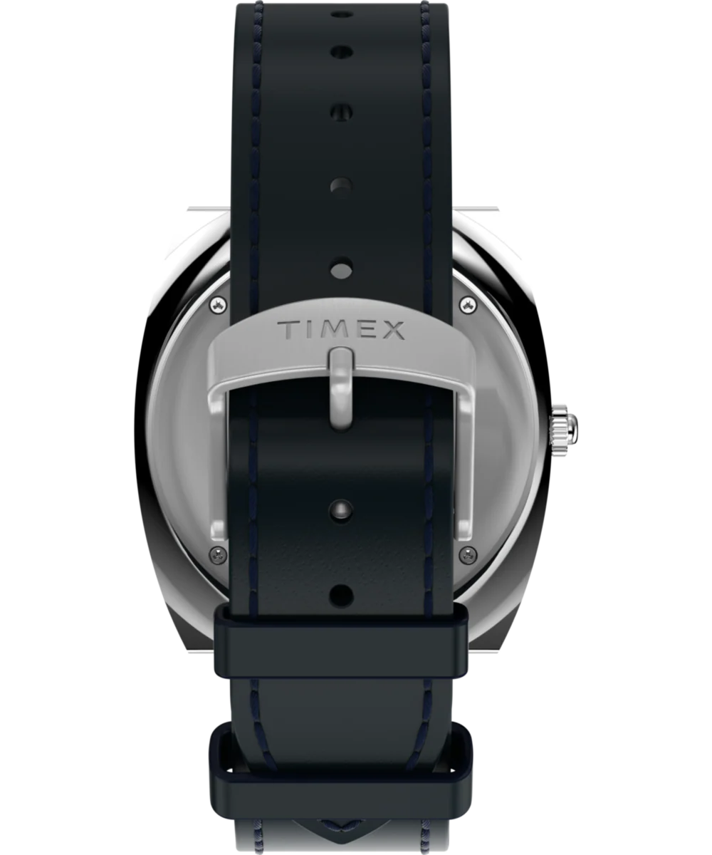 Q Timex® 1972 World Time 39mm Leather Strap Watch - Image 3