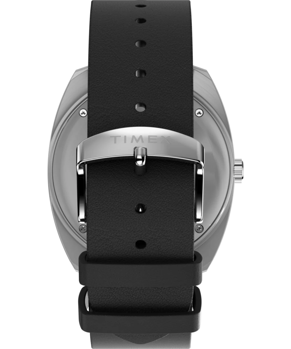Q Timex® 1975 Enigma 37mm Leather Strap Watch - Image 3