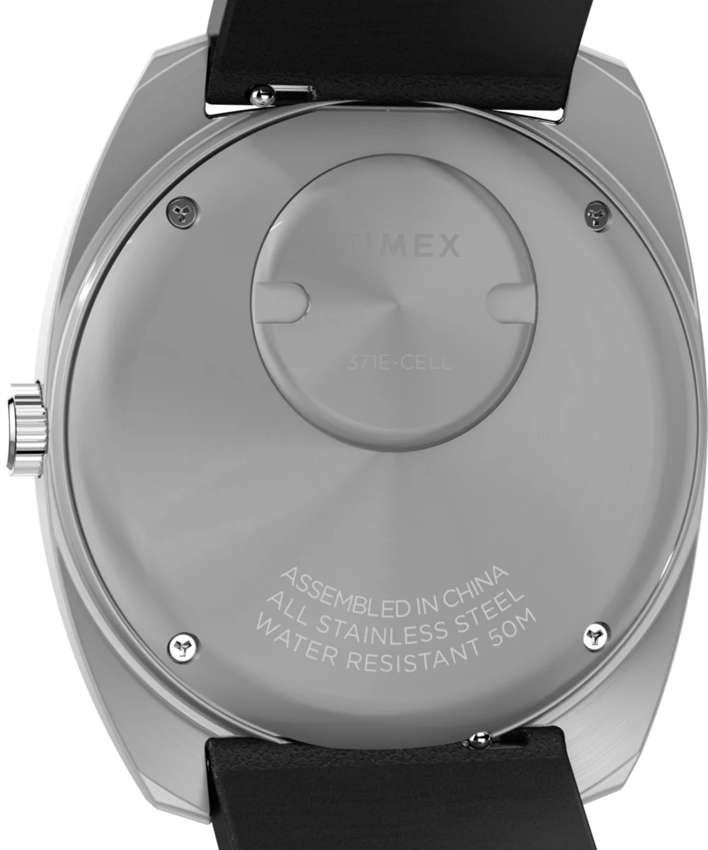 Q Timex® 1975 Enigma 37mm Leather Strap Watch - Image 4