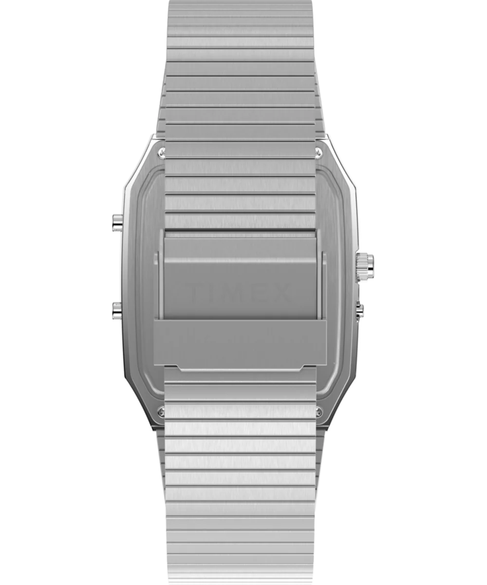 Q Timex® 1982 Ana-Digi Reissue 33mm Stainless Steel Bracelet Watch - Image 3