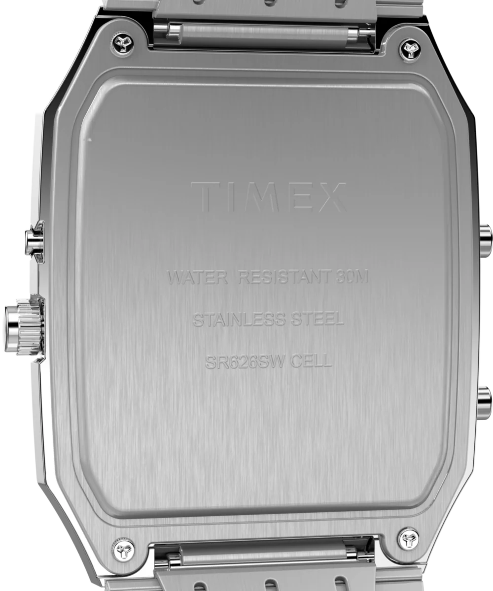Q Timex® 1982 Ana-Digi Reissue 33mm Stainless Steel Bracelet Watch - Image 4