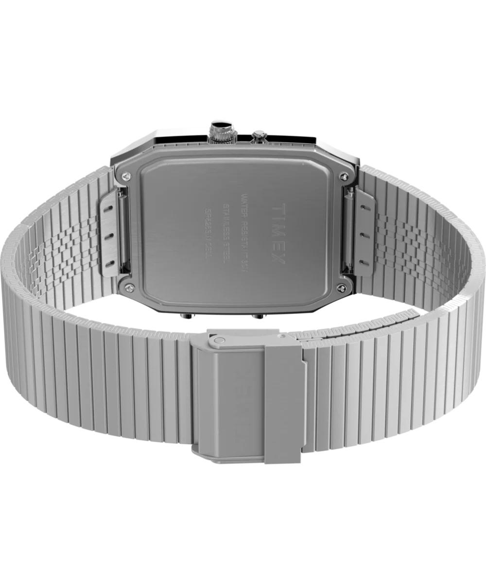 Q Timex® 1982 Ana-Digi Reissue 33mm Stainless Steel Bracelet Watch - Image 5
