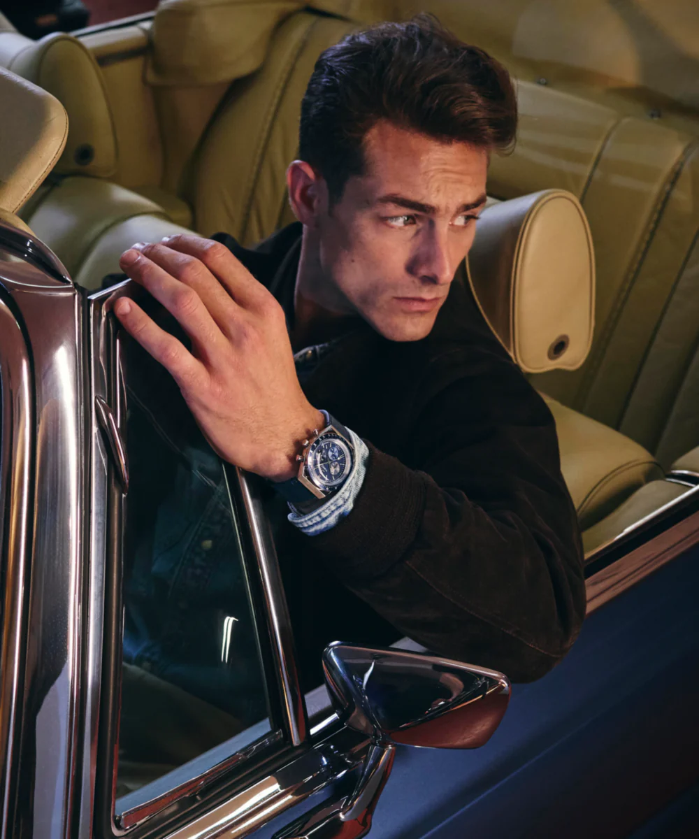 Q Timex® Chronograph 40mm Leather Strap Watch - Image 8