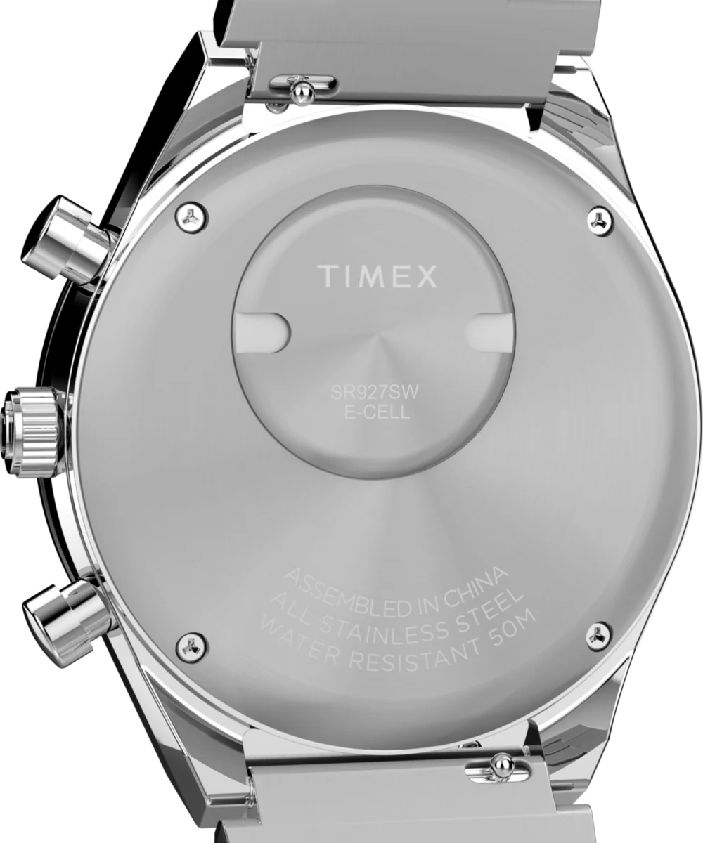 Q Timex® Chronograph 40mm Stainless Steel Bracelet Watch - Image 6