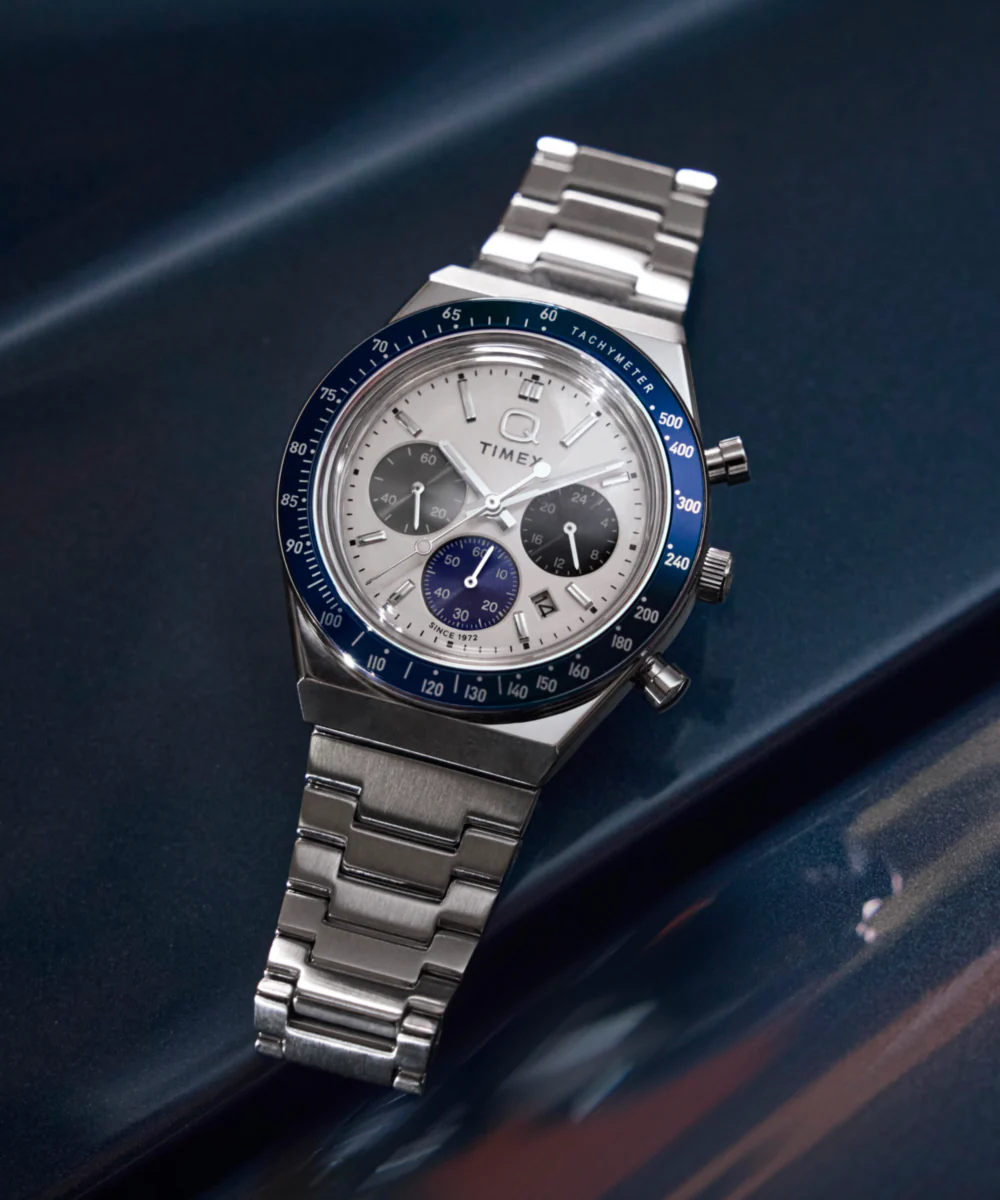 Q Timex® Chronograph 40mm Stainless Steel Bracelet Watch - Image 8