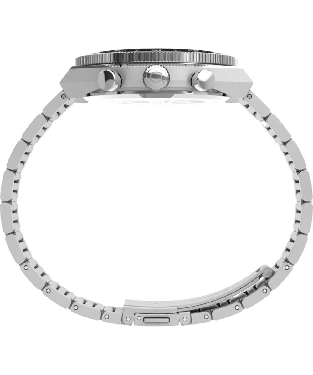 Q Timex Continental Chronograph 40mm Stainless Steel Bracelet Watch - Image 2