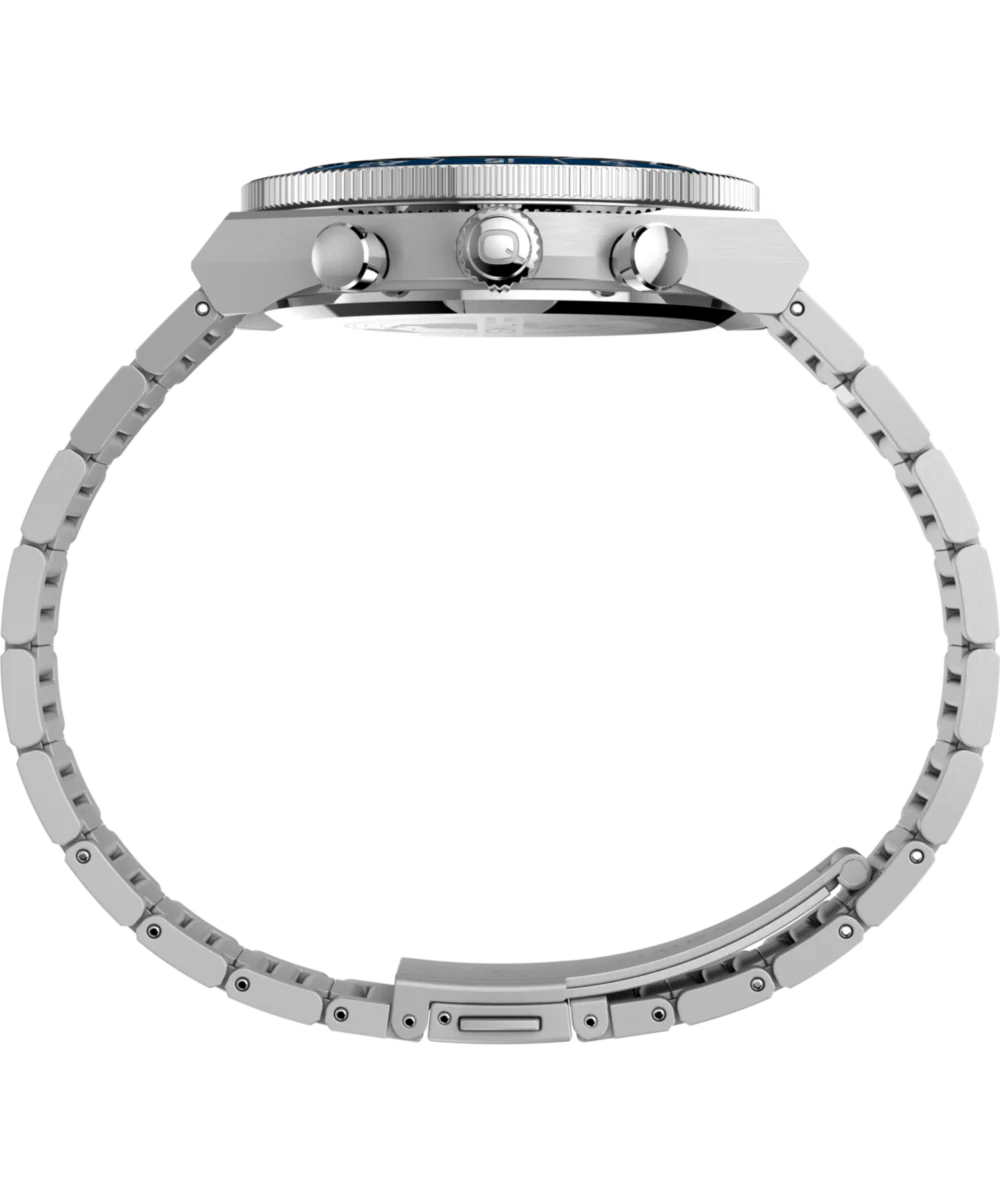 Q Timex Continental Chronograph 40mm Stainless Steel Bracelet Watch - Image 3