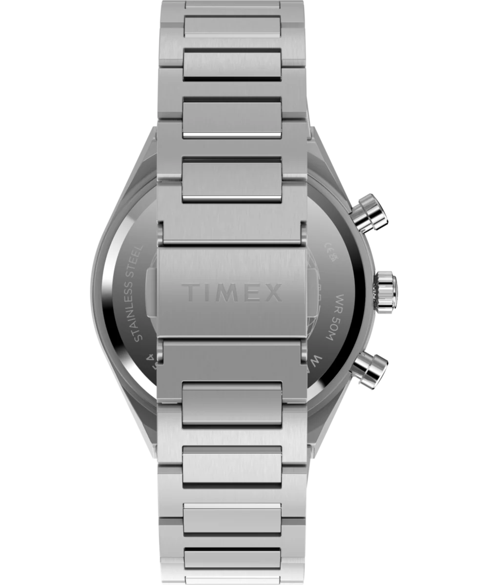 Q Timex Continental Chronograph 40mm Stainless Steel Bracelet Watch - Image 4