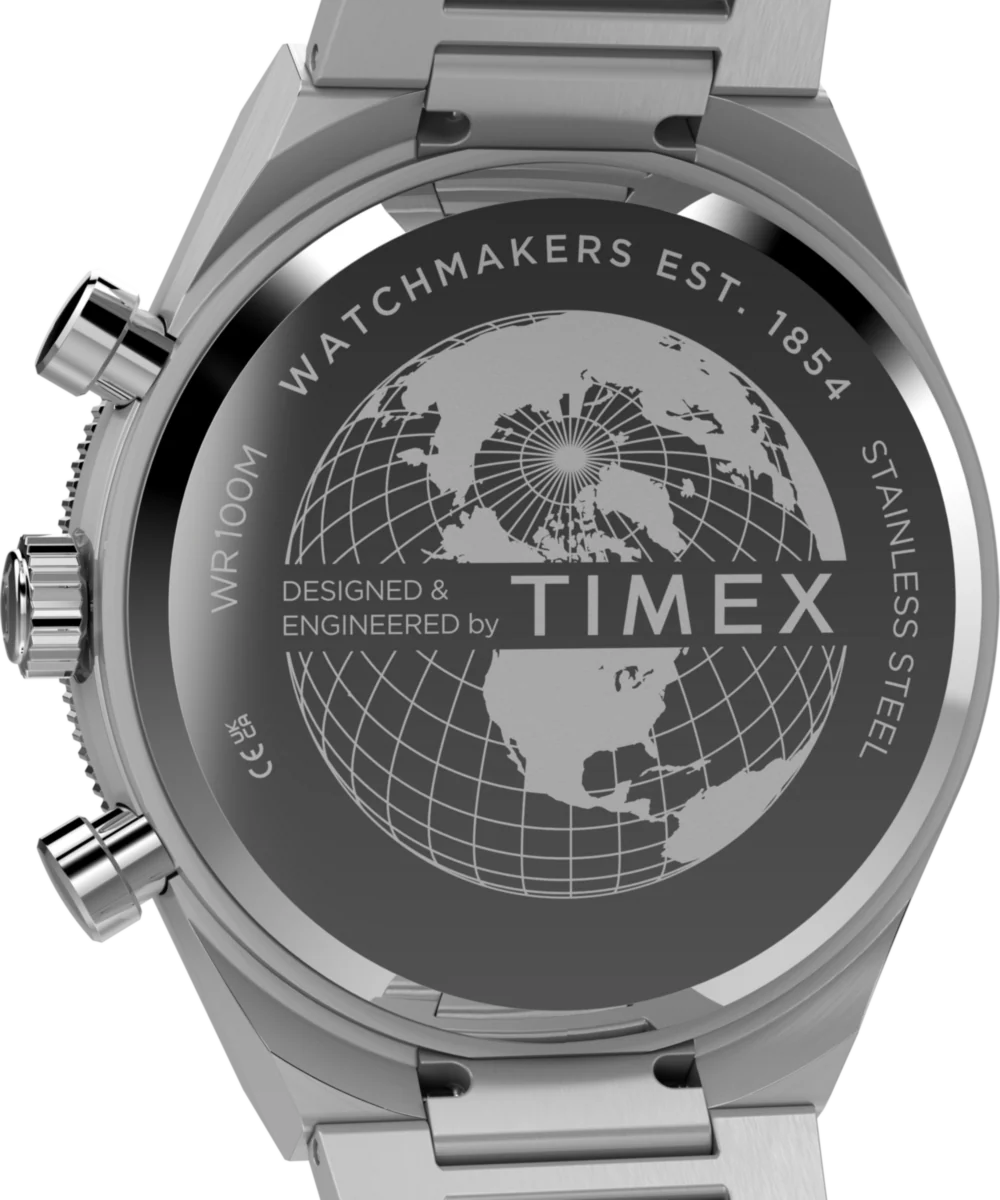 Q Timex Continental Chronograph 40mm Stainless Steel Bracelet Watch - Image 5
