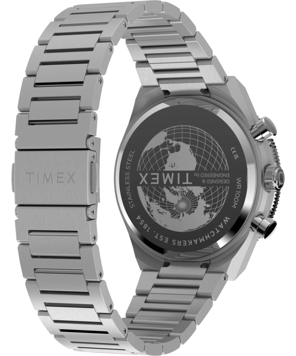 Q Timex Continental Chronograph 40mm Stainless Steel Bracelet Watch - Image 6
