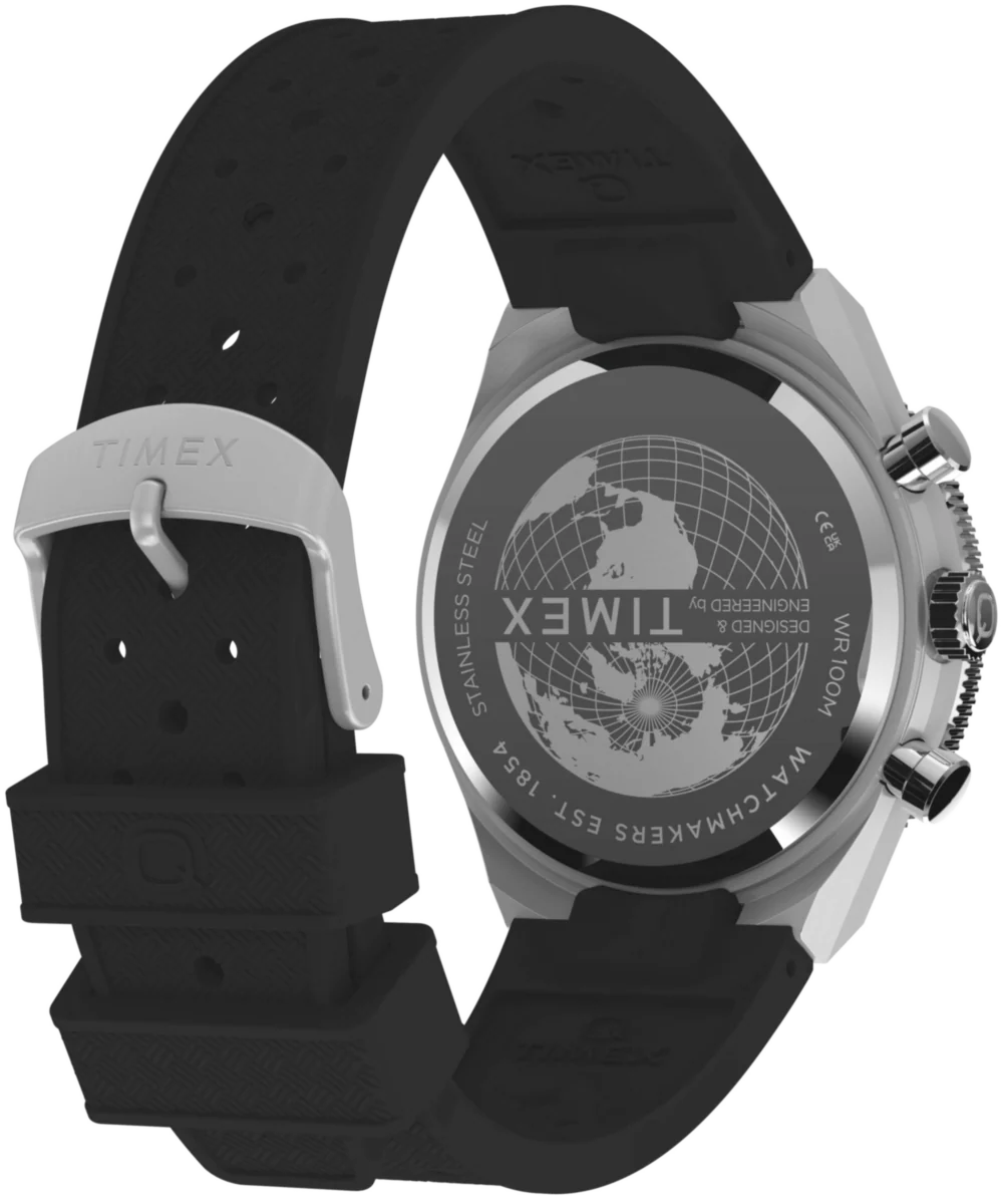Q Timex Continental Chronograph 40mm Synthetic Rubber Strap Watch - Image 6