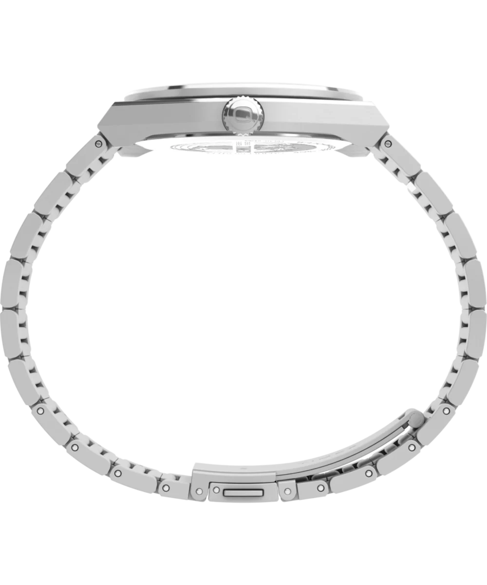 Q Timex® Continental Day and Date 39mm Stainless Steel Bracelet Watch - Image 5