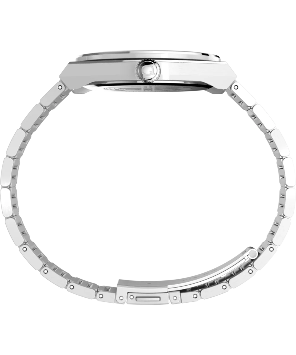 Q Timex® Continental GMT 39mm Stainless Steel Bracelet Watch - Image 3