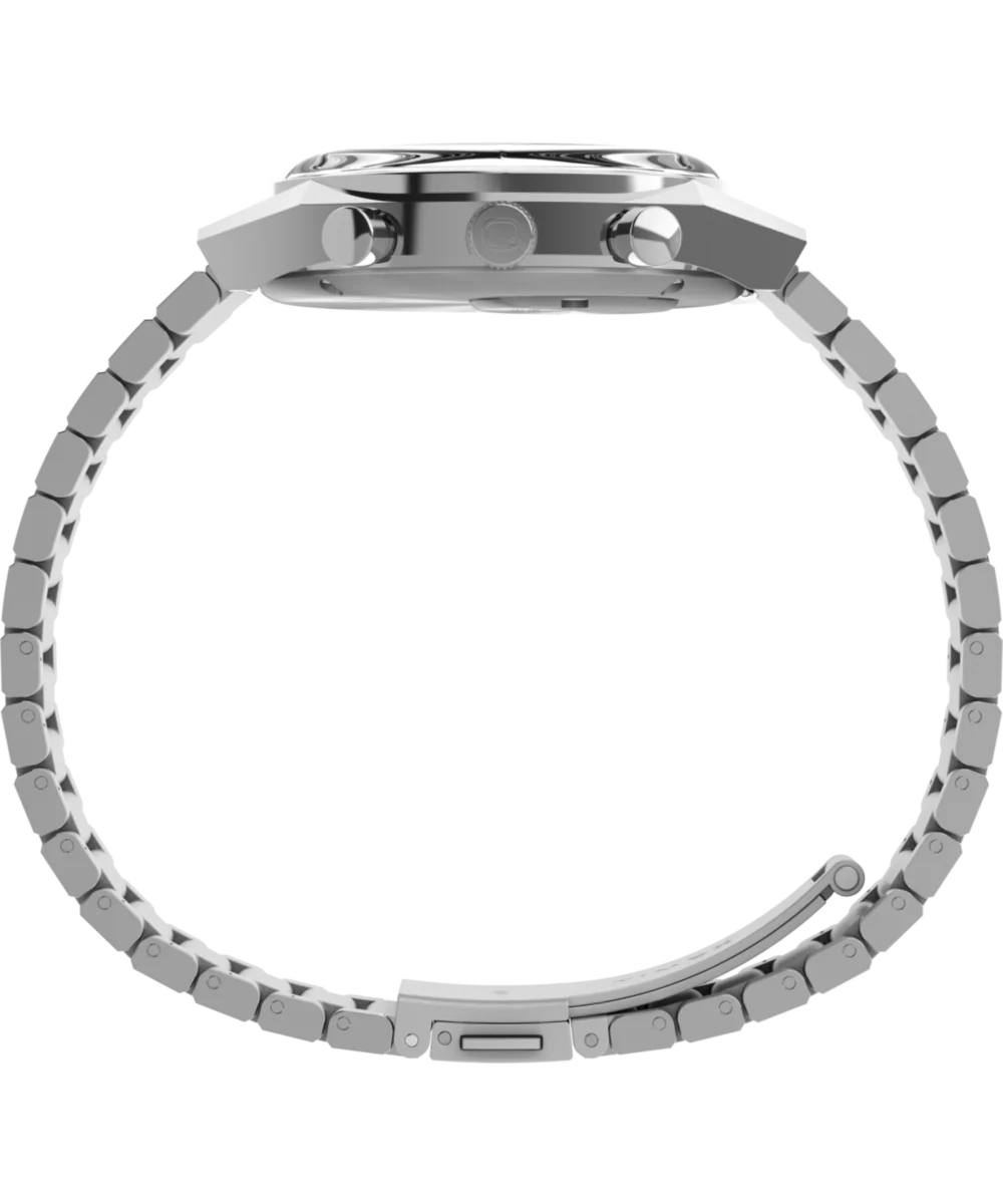 Q Timex® Falcon Eye Chronograph 40mm Stainless Steel Bracelet Watch - Image 2