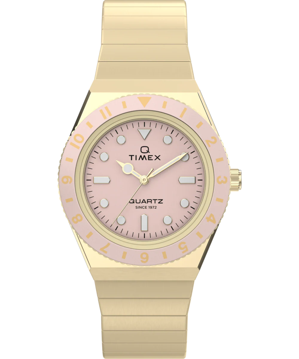 Q Timex® Mini 30mm Stainless Steel Expansion Band Watch