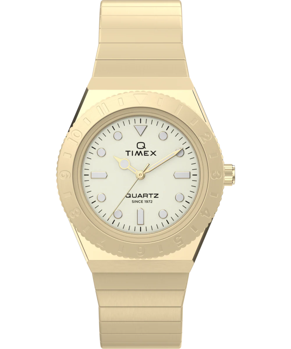Q Timex® Mini 30mm Stainless Steel Expansion Band Watch