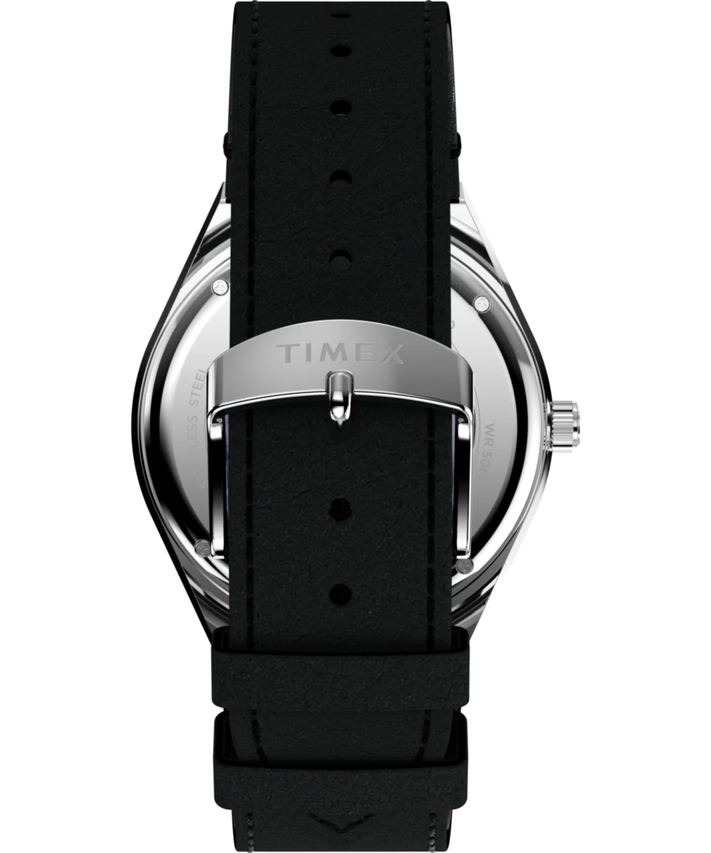 Q Timex NASA 40mm Leather Strap Watch - Image 4