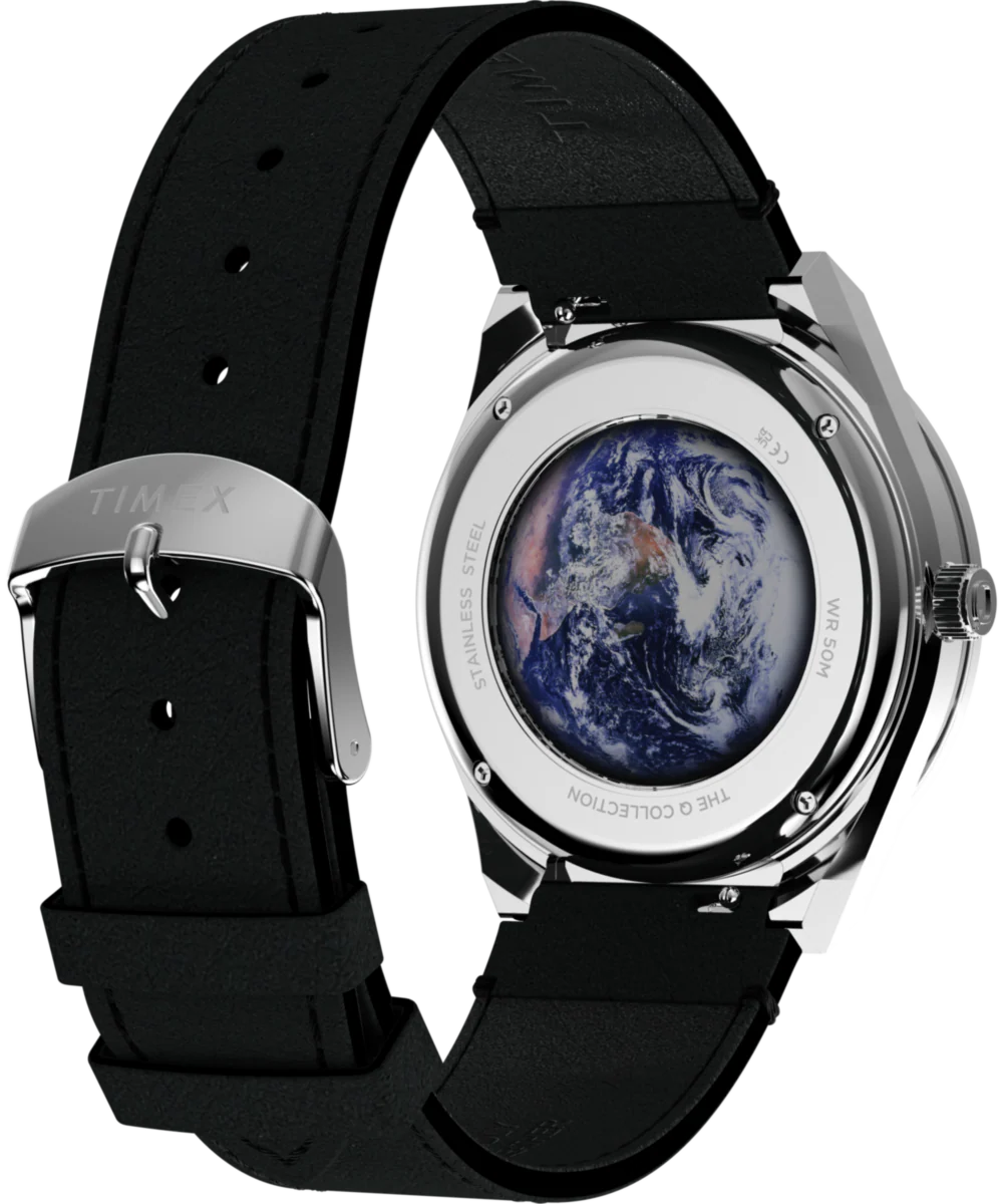 Q Timex NASA 40mm Leather Strap Watch - Image 6