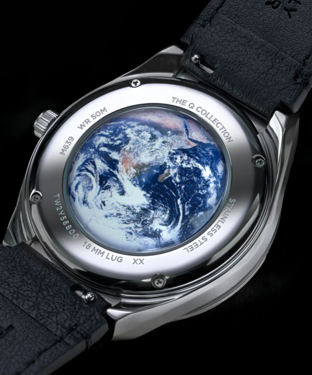 Q Timex NASA 40mm Leather Strap Watch - Image 7